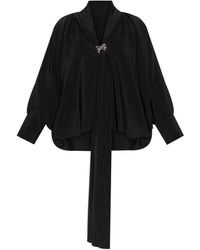 Max Mara - Blouse Met Gestrikte Voorkant - Lyst