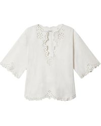Isabel Marant - Overhemden ,Wit ,Katoen Shana Top - Lyst