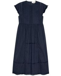The Great - Kleedjes ,Blauw ,Katoen Sonnet Midi Jurk - Lyst