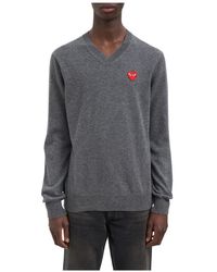 COMME DES GARÇONS PLAY - V-Neck Knitwear - Lyst