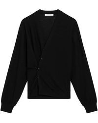 Lemaire - Truien & Vesten ,Zwart ,Wol Twisted Cardigan - Lyst