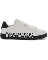Bikkembergs - Weiße und schwarze sneakers aus mikrofaser - Lyst