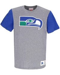 Mitchell & Ness - Tops ,Grijs ,Nfl Kleurblokkerend T-Shirt - Lyst