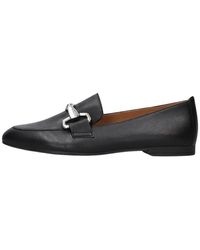 Gabor - Schwarze loafers mit silber horsebit detail - Lyst