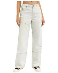 One Teaspoon - Jeans ,Blauw ,Katoen Vintage Blauwe Straight Leg Jeans - Lyst