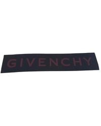 Givenchy - Schwarzer Wollschal Mit Großem Logo - Lyst