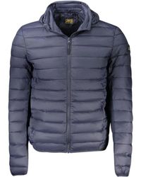 Roberto Cavalli - Jassen ,Blauw ,Polyester Gewatteerd Quilted Gilet - Lyst