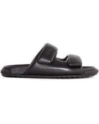 Ash - Schwarze Twist-Ledersandalen Mit Logo - Lyst