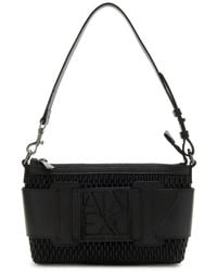 ARMANI EXCHANGE - Zwarte Schoudertas Stijlvol Compact Praktisch - Lyst