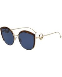 Fendi - Gold havana/blau sonnenbrille ff 0290/s - Lyst