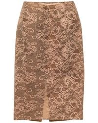 Acne Studios - Rokken ,Bruin ,Katoen Lace Midi Rok - Lyst