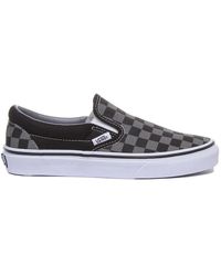 Vans - Schoenen ,Zwart ,Klassieke Slip-On Schoenen Zwart Grijs - Lyst