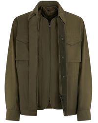 Moncler - Jassen ,Groen ,Katoen Roquille 3-In-1 Reversible Shirt Jacket - Lyst