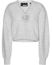 ROTATE BIRGER CHRISTENSEN - Bianco Woll Alpaka Pullover Aw25 - Lyst