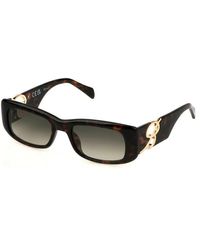 Blumarine - Rechteckige sonnenbrille grüne verlaufsgläser - Lyst