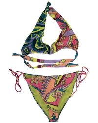 ME FUI - Badmode ,Veelkleurig ,Polyester Bikini Set Met Ruches - Lyst