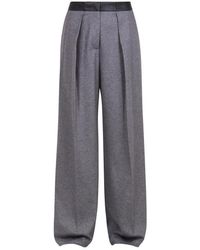 Liviana Conti - Broeken ,Grijs ,Leer Pantalone Mavis - Lyst