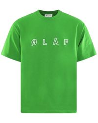 OLAF HUSSEIN - Grünes Logo-T-Shirt Für Herren - Lyst