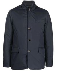 Moorer - Jassen ,Blauw ,Leer Nobile Jacket - Lyst