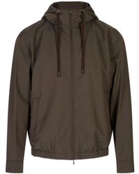 Peserico - Jassen ,Bruin ,Wol Felpa Jacket - Lyst