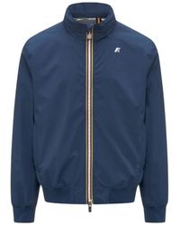 K-Way - Jassen ,Blauw ,Polyester Arsene Short Jacket - Lyst