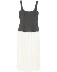 Stine Goya - Ärmelloses, Plissiertes Midikleid Mit Eckigem Ausschnitt - Lyst