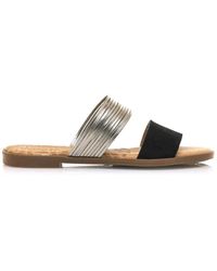 MTNG - Schwarze lässige ledersandalen frauen - Lyst