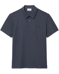 Lacoste - Tops ,Grijs ,Katoen Regular Fit Commuter Polo Shirt - Lyst