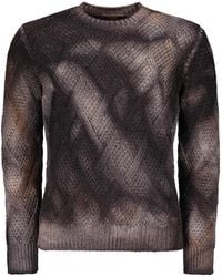 Moorer - Truien & Vesten ,Bruin ,Wol Tie-Dye Sweater - Lyst