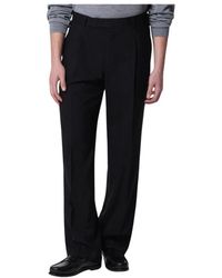 PT01 - Broeken ,Zwart ,Wol Tailored Pantalon Met Plooien Van Wol - Lyst