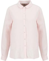 Barbour - Overhemden ,Roze ,Linnen Marine Shirt - Lyst