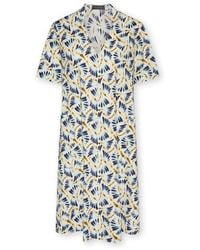 Elena Miro - Kleedjes ,Veelkleurig ,Katoen Printed Poplin Dress - Lyst