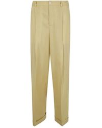 Marni - Tropical Wool Pleated Broeken - Lyst