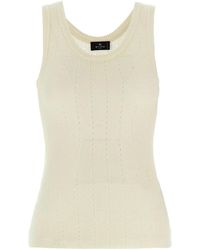 Etro - Ärmellose Seidentop Mit Rundhalsausschnitt - Lyst