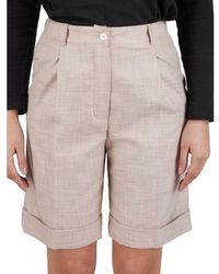 Kiton - Katoenen Zijden Korte Broek - Lyst