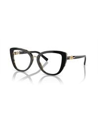 Tiffany & Co. - Monturas de gafas elegantes en negro amarillo habana - Lyst