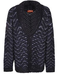 Missoni - Gebreide Cardigan Met Knopen En Visgraatpatroon - Lyst
