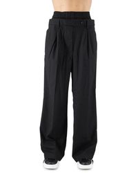 White Sand - Wide Trousers - Lyst