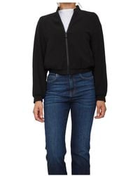 ARMANI EXCHANGE - Jassen ,Zwart ,Polyester Zwarte Blouson Jas 100% Polyester - Lyst