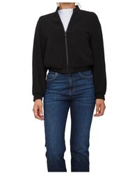 ARMANI EXCHANGE - Jassen ,Zwart ,Polyester Zwarte Blouson Jas 100% Polyester - Lyst