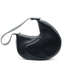 Vic Matié - Schwarze Halbstrukturierte Ovale Tasche - Lyst