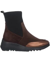 Wonders - Brauner wildleder stiefelette,schwarzer stiefel - Lyst