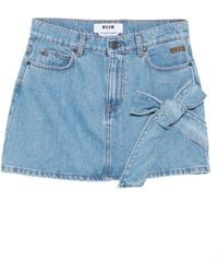 MSGM - Denim Skirts - Lyst