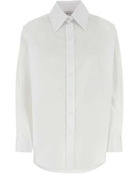 McQueen - Overhemden ,Wit ,Witte Poplin Overhemd Klassieke Stijl - Lyst