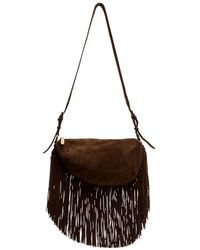 Ash - Tassen ,Bruin ,Leer Astrid Fringes Schoudertas - Lyst