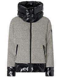 PINKO - Jassen ,Zwart ,Tweed Daboecia Tweed Puffer Jas - Lyst