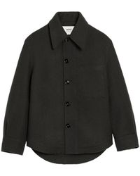 Ami Paris - Jassen ,Grijs ,Grijze Jassen Met Klassieke Kraag - Lyst