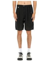 Undercover - Korte Broeken ,Zwart ,Linnen Linnen Shorts - Lyst