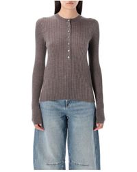 Soeur - Truien & Vesten ,Bruin ,Wol Buffalo Serafino Knit - Lyst
