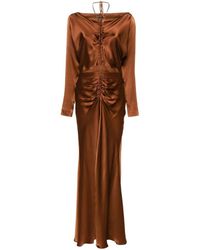 Alberta Ferretti - Braune kleider kollektion - Lyst